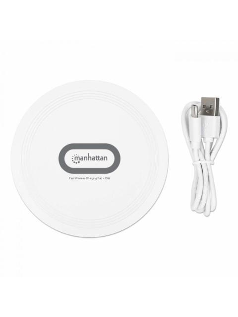 MANHATTAN CARGADOR INALAMBRICO 406024 15W 1X USB-C BLANCO