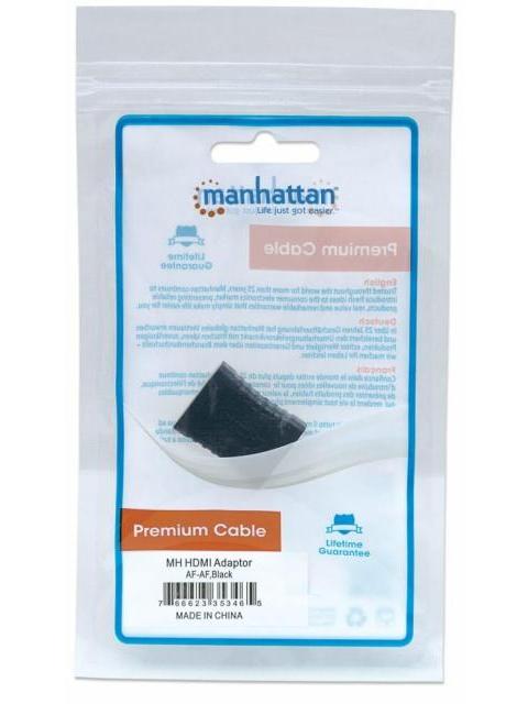 MANHATTAN COPLE HDMI A HEMBRA - HDMI A HEMBRA CONEXION RECTA NEGRO