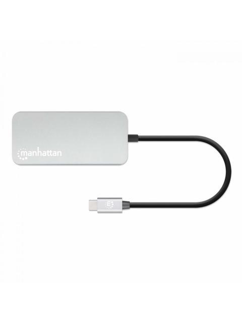 MANHATTAN DOCKING STATION 130615 USB C 3X USB 1X USB C 1X HDMI 1X RJ-45 1X SD 1X MICRO SD GRIS