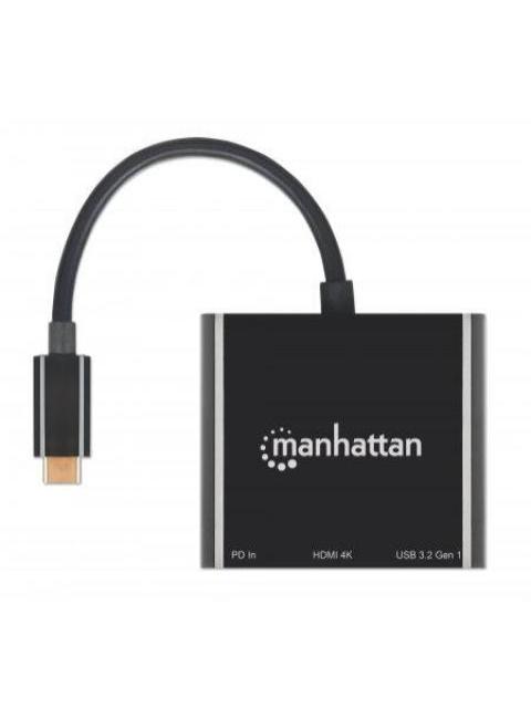 MANHATTAN DOCKING STATION 130622 USB C 1X USB C 1X USB 3.0 1X HDMI NEGRO