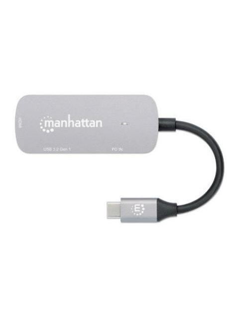 MANHATTAN DOCKING STATION 130707 USB C 1X USB 1X USB C 1X HDMI GRIS