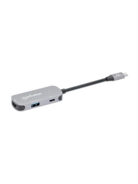 MANHATTAN DOCKING STATION 130707 USB C 1X USB 1X USB C 1X HDMI GRIS