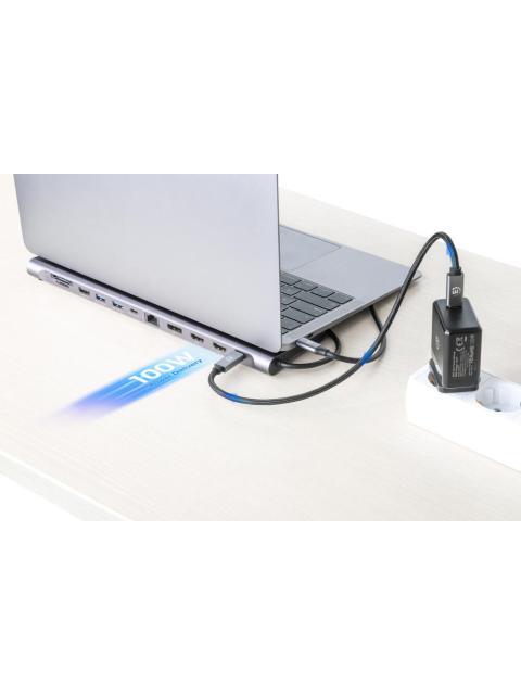 MANHATTAN DOCKING STATION 190305 2X USB 3.2 1X USB 2.0 1X USB-C 2X HDMI 1X DISPLAYPORT 1X USB-C PD 1X MICROSD 1X SD 1X RJ-45 1X 3.5MM PLATA