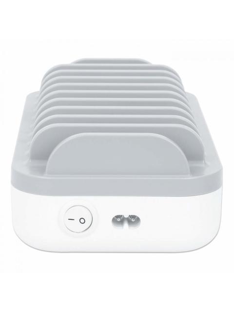 MANHATTAN ESTACION DE CARGA 180856 7X USB A 3X USB C BLANCO-GRIS
