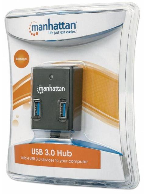 MANHATTAN HUB USB 3.0 DE SUPERVELOCIDAD 4X USB A 5000 MBIT-S - SIN FUENTE