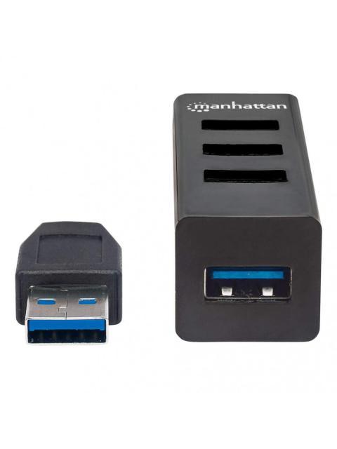 MANHATTAN HUB USB A 3.0 DE 4 PUERTOS 5000 MBIT-S NEGRO