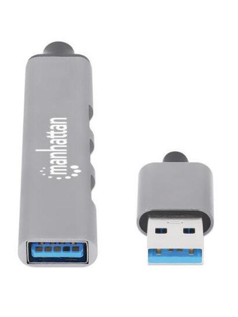 MANHATTAN HUB USB A 3.2 DE 3 PUERTOS 5000 MBIT-S GRIS