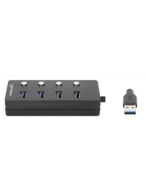 MANHATTAN HUB USB A - 4X USB A 3.2 GRIS