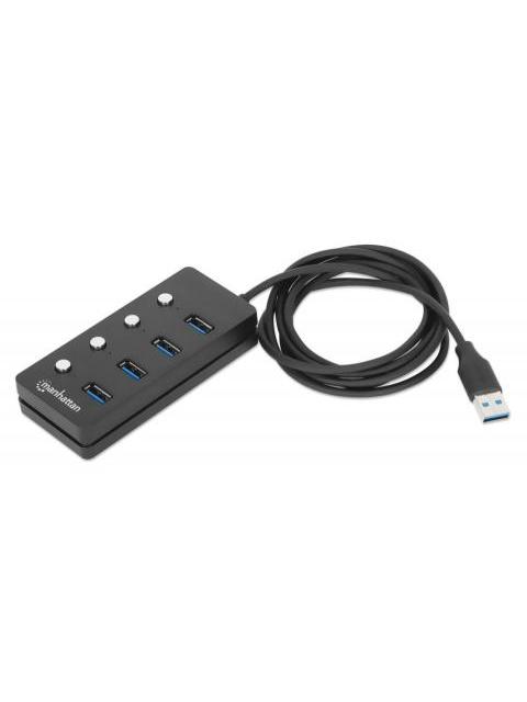 MANHATTAN HUB USB A - 4X USB A 3.2 GRIS