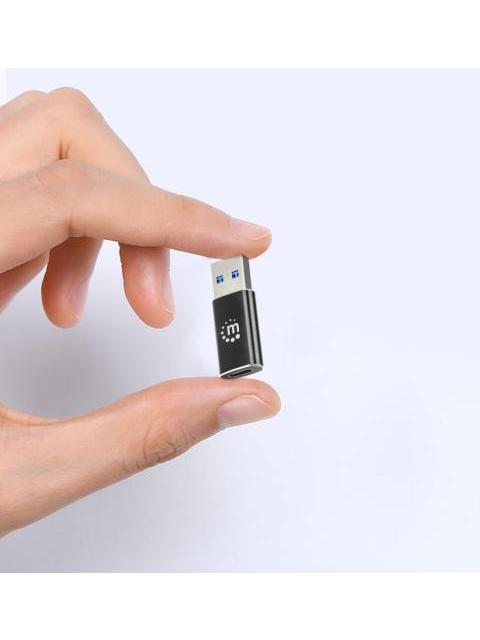 MANHATTAN HUB USB-A MACHO 1X USB-C 5 GBIT-S NEGRO