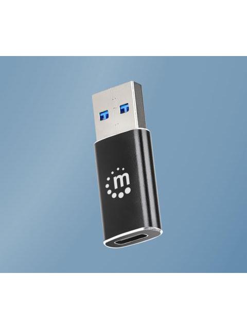 MANHATTAN HUB USB-A MACHO 1X USB-C 5 GBIT-S NEGRO