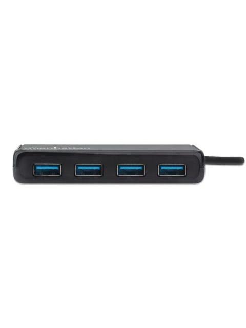 MANHATTAN HUB USB-C 3.2 MACHO - 4X USB 3.2 HEMBRA 5000 MBIT-S NEGRO