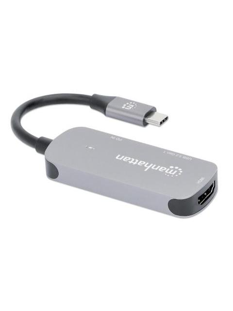 MANHATTAN HUB USB-C MACHO 1X HDMI 1X USB-A 3.2 1X USB-C PD 5 GBIT-S GRIS