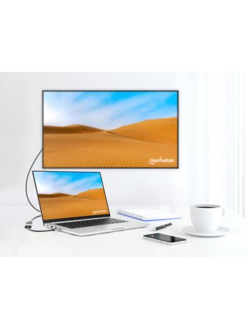 MANHATTAN HUB USB-C MACHO 1X HDMI 5 GBIT-S GRIS