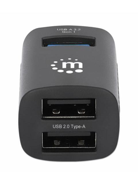 MANHATTAN HUB USB-C MACHO 1X USB-A 3.0 2X USB-A 2.0 5 GBIT-S NEGRO