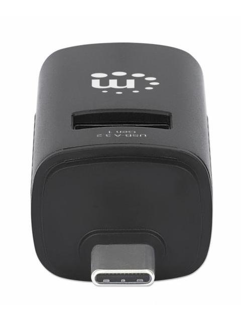 MANHATTAN HUB USB-C MACHO 1X USB-A 3.0 2X USB-A 2.0 5 GBIT-S NEGRO