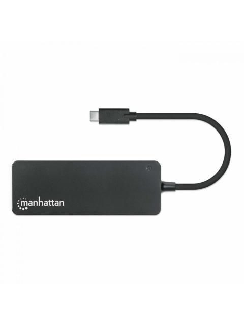MANHATTAN HUB USB-C MACHO 7X USB-A 3.2 1X USB MICRO-B 5 GBIT-S NEGRO