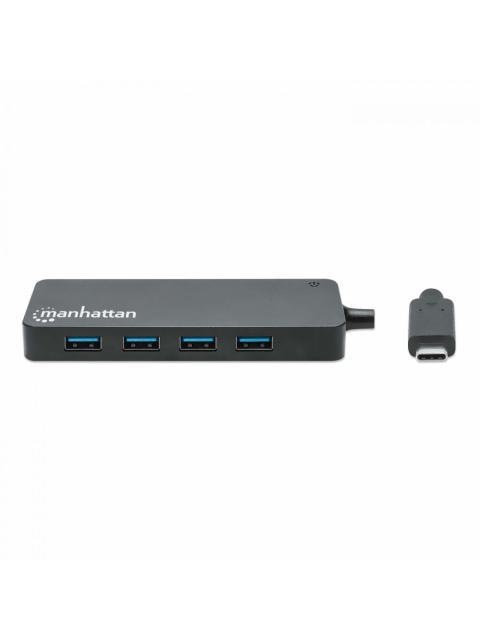 MANHATTAN HUB USB-C MACHO 7X USB-A 3.2 1X USB MICRO-B 5 GBIT-S NEGRO