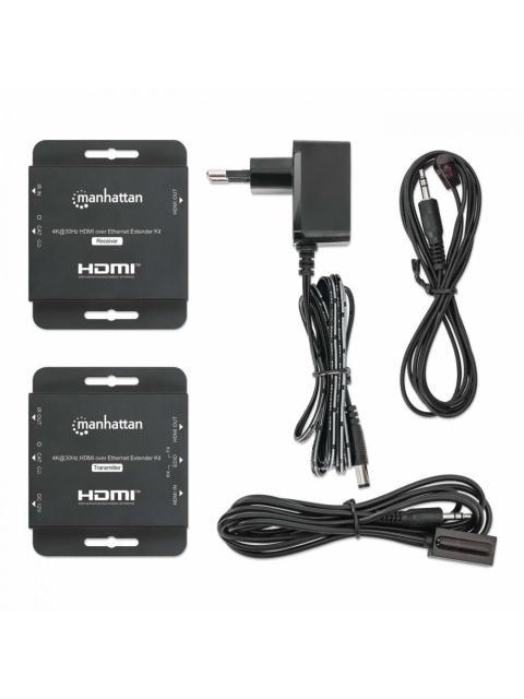 MANHATTAN KIT EXTENSOR DE VIDEO HDMI POR CABLE CAT6 HASTA 70 METROS