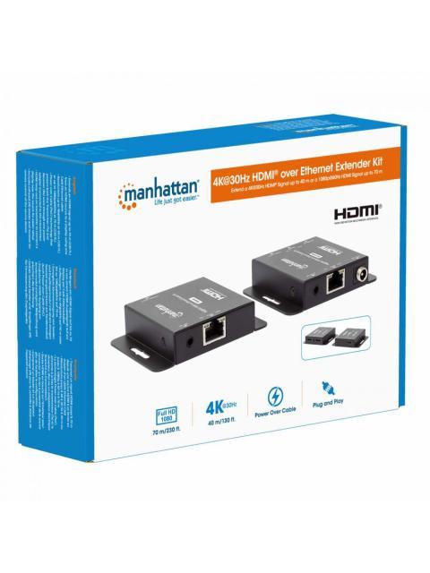 MANHATTAN KIT EXTENSOR DE VIDEO HDMI POR CABLE CAT6 HASTA 70 METROS