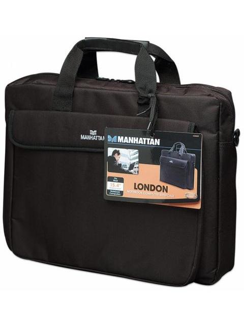 MANHATTAN MALETIN DE POLIESTER LONDON 15.4 NEGRO