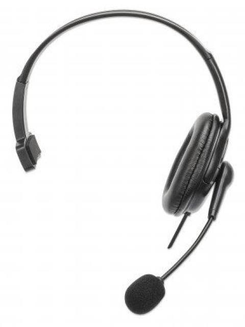 MANHATTAN MONOAURAL CON MICROFONO 180849 ALAMBRICO USB-A NEGRO