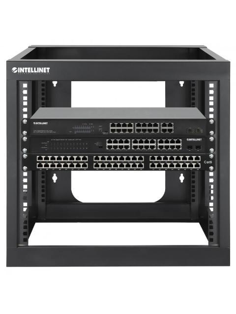 MANHATTAN RACK ABIERTO 19 PARA MONTAJE EN PARED HASTA 40KG 9U NEGRO