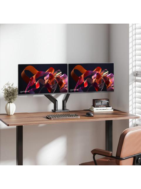 MANHATTAN SOPORTE DE ESCRITORIO PARA 2 MONITORES 17 - 45 HASTA 36.3KG