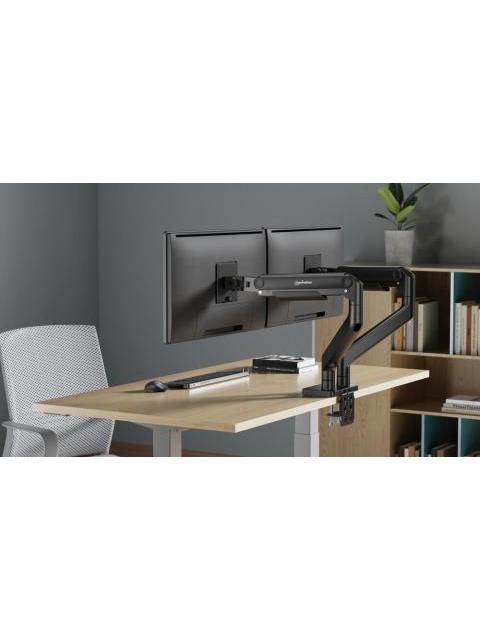 MANHATTAN SOPORTE DE ESCRITORIO PARA 2 MONITORES 17 - 45 HASTA 36.3KG