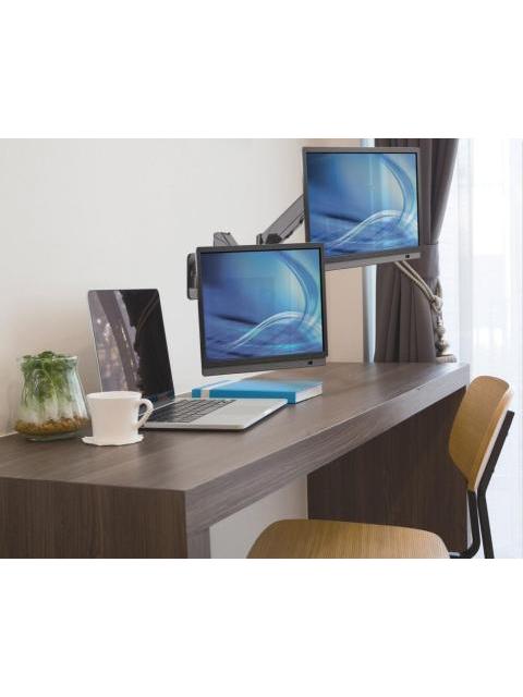 MANHATTAN SOPORTE DE PARED 2 MONITORES 17 - 32 HASTA 8KG NEGRO