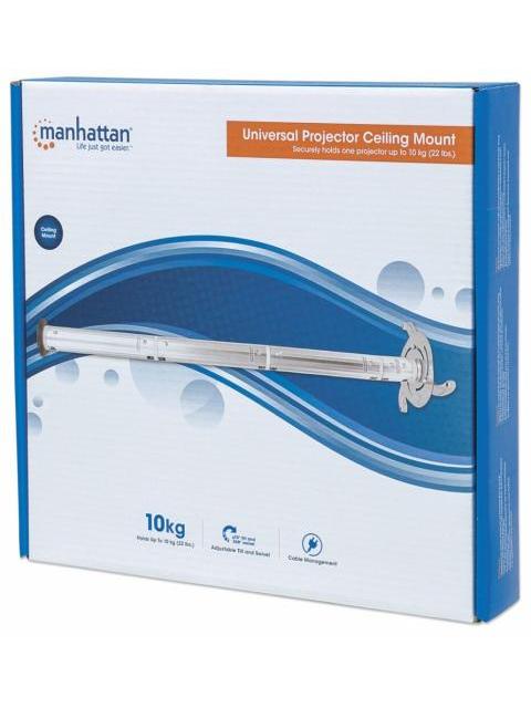 MANHATTAN SOPORTE DE TECHO PARA PROYECTOR 30-37CM HASTA 15KGS PLATA