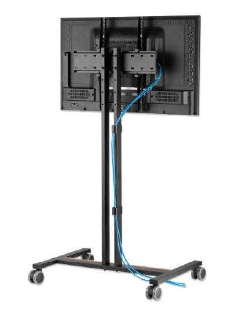 MANHATTAN SOPORTE MOVIL DE PISO 462068 PARA PANTALLA 34 - 55 HASTA 35KG NEGRO