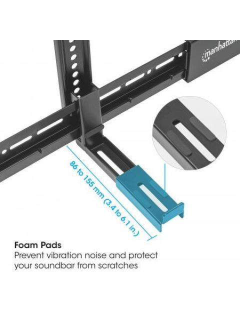 MANHATTAN SOPORTE PARA BARRA DE SONIDO 461849 HASTA 15KG NEGRO