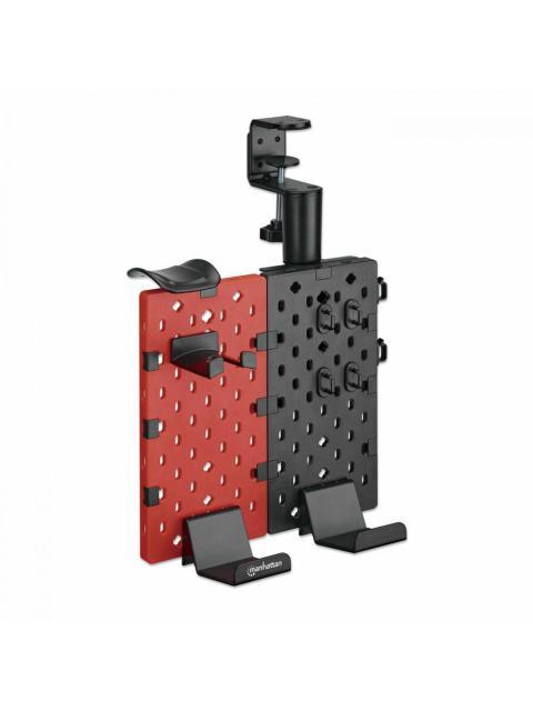 MANHATTAN SOPORTE PARA ESCRITORIO CON TABLERO ORGANIZADOR HASTA 1.5KG NEGRO-ROJO