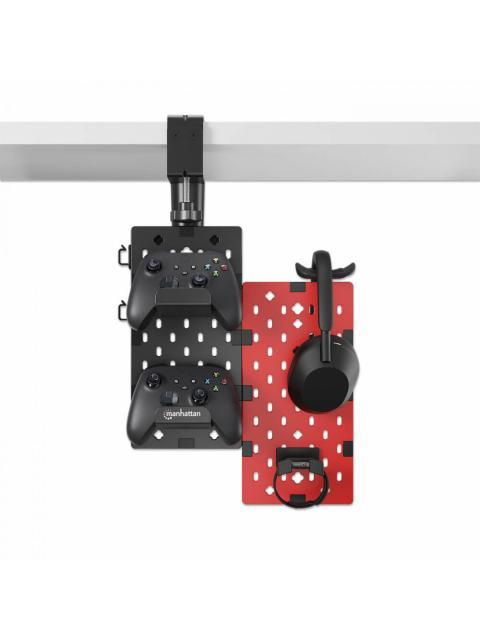 MANHATTAN SOPORTE PARA ESCRITORIO CON TABLERO ORGANIZADOR HASTA 1.5KG NEGRO-ROJO