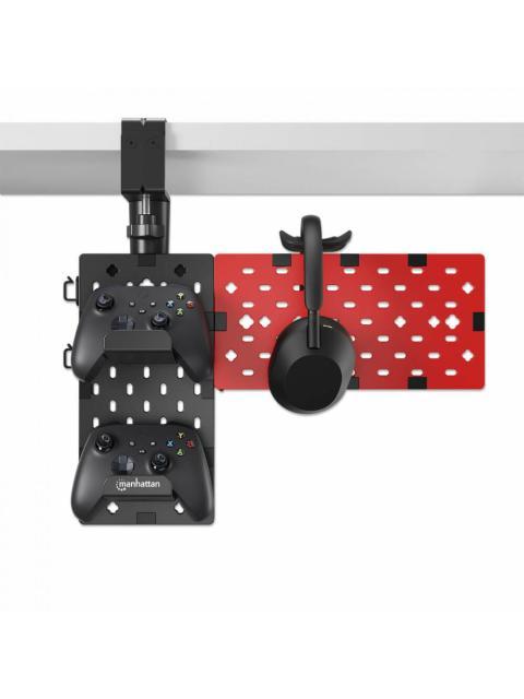 MANHATTAN SOPORTE PARA ESCRITORIO CON TABLERO ORGANIZADOR HASTA 1.5KG NEGRO-ROJO