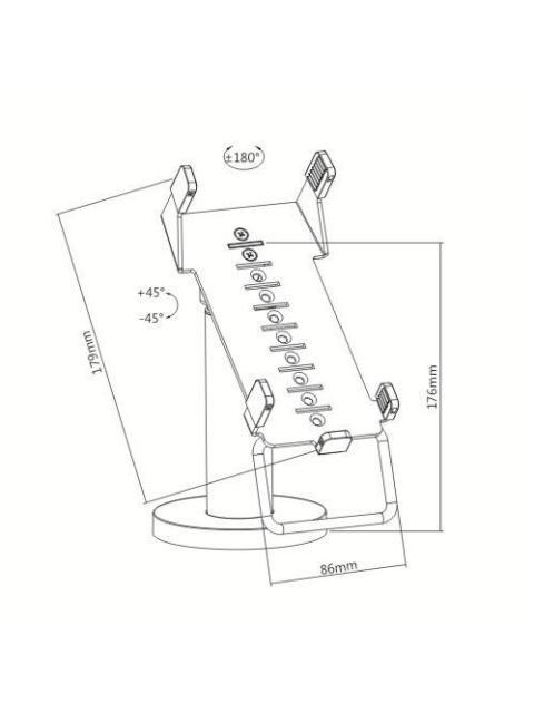 MANHATTAN SOPORTE PARA TERMINAL 462235 COMPATIBLE CON VERIFONE VX 520 NEGRO