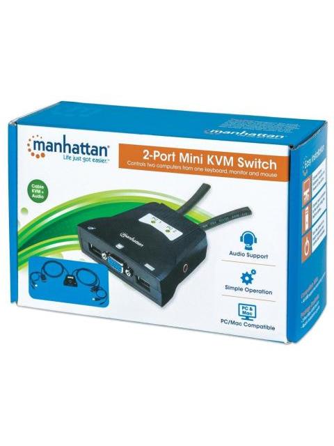 MANHATTAN SWITCH KVM 151245 2X USB 2X VGA