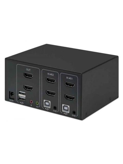 MANHATTAN SWITCH KVM 153522 2X USB 4X HDMI