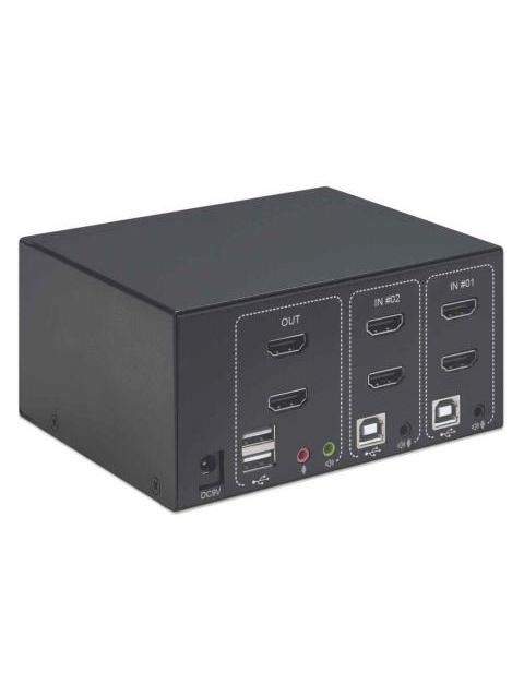 MANHATTAN SWITCH KVM 153522 2X USB 4X HDMI