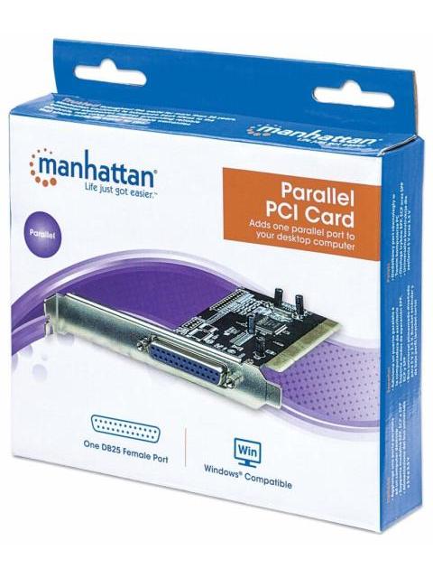 MANHATTAN TARJETA PCI 158220 1.5 MBIT-S CON 1 PUERTO DB25 FM - BRACKET CORTO Y NORMAL