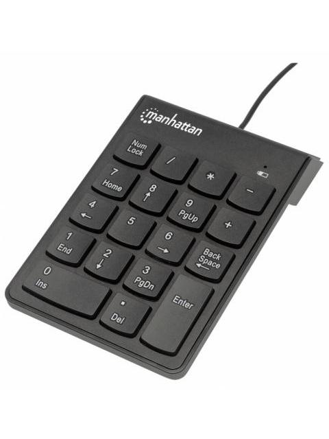 MANHATTAN TECLADO NUMERICO 176354 ALAMBRICO USB NEGRO
