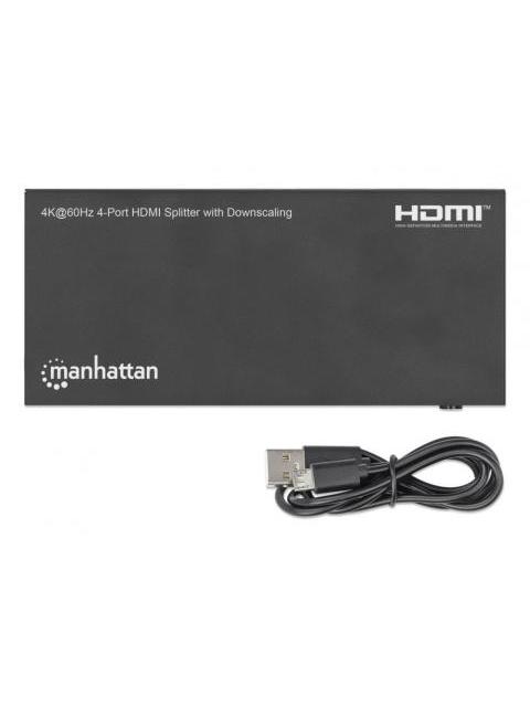 MANHATTAN VIDEO SPLITTER HDMI 4 PUERTOS NEGRO