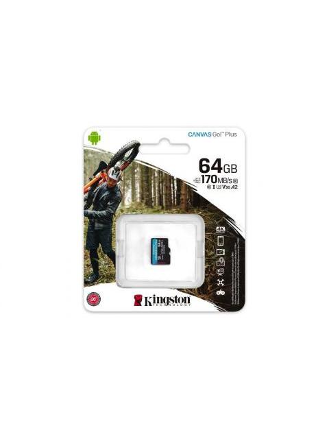 MEMORIA FLASH KINGSTON CANVAS GO! PLUS 64GB MICROSD UHS-I CLASE 10 (U3)