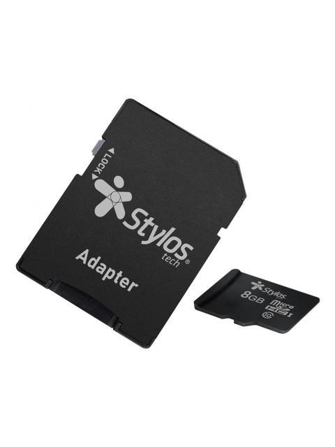MEMORIA FLASH STYLOS 8GB MICROSD CLASE 4 CON ADAPTADOR