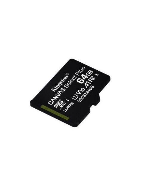 MEMORIA FLASH KINGSTON CANVAS SELECT PLUS 64GB MICROSDXC UHS-I CLASE 10 CON ADAPTADOR