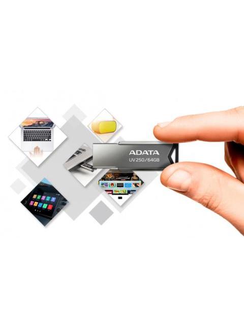 MEMORIA USB 2.0 ADATA AUV25016GRBK PLATA 16 GB USB TIPO A