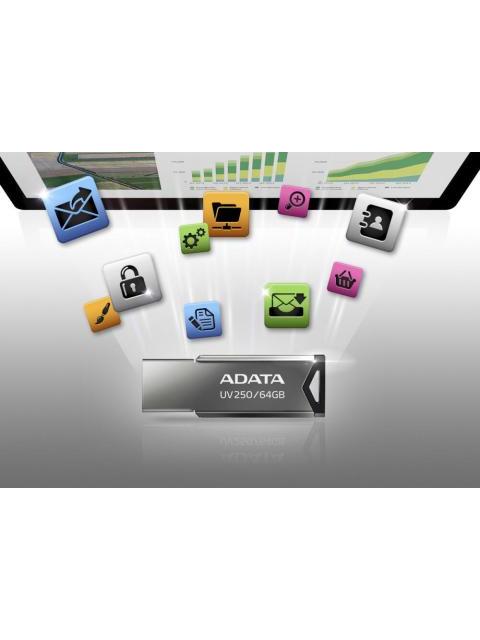 MEMORIA USB 2.0 ADATA AUV25016GRBK PLATA 16 GB USB TIPO A
