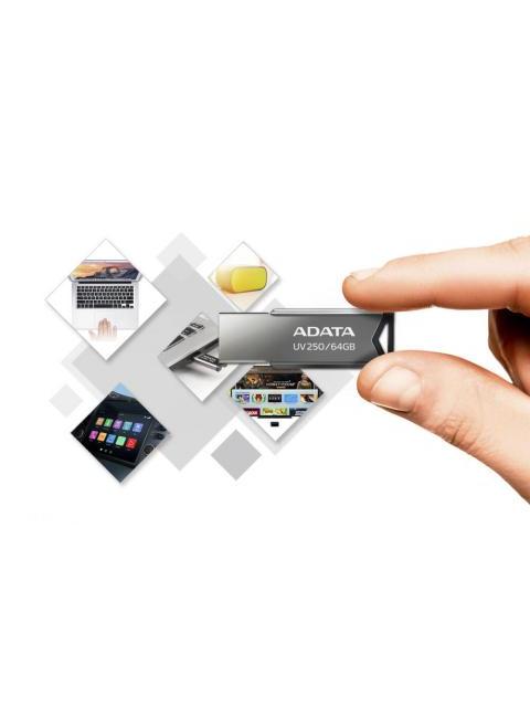 MEMORIA USB 2.0 ADATA AUV25016GRBK PLATA 16 GB USB TIPO A