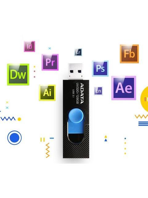 MEMORIA USB ADATA AUV320128GRBKBL NEGRO - AZUL 128 GB